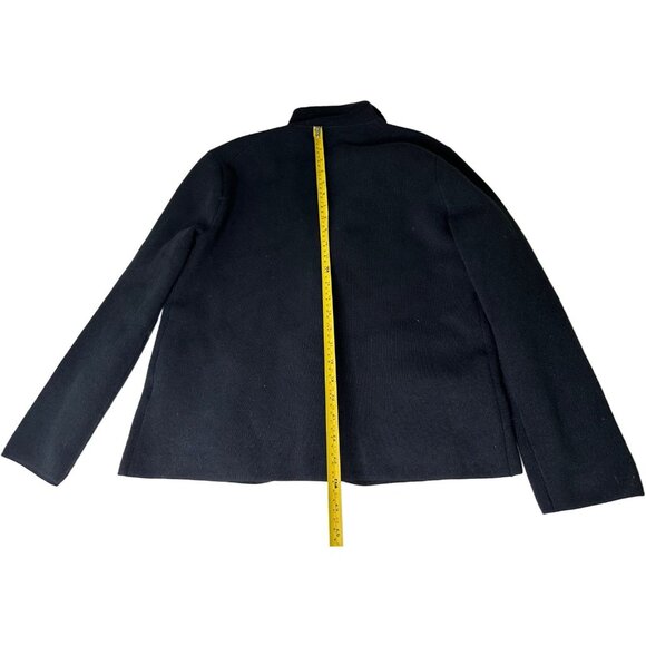 J. Crew Camille Shrunken Sweater Blazer Black Wool Modest Knit Medium - Picture 9 of 9